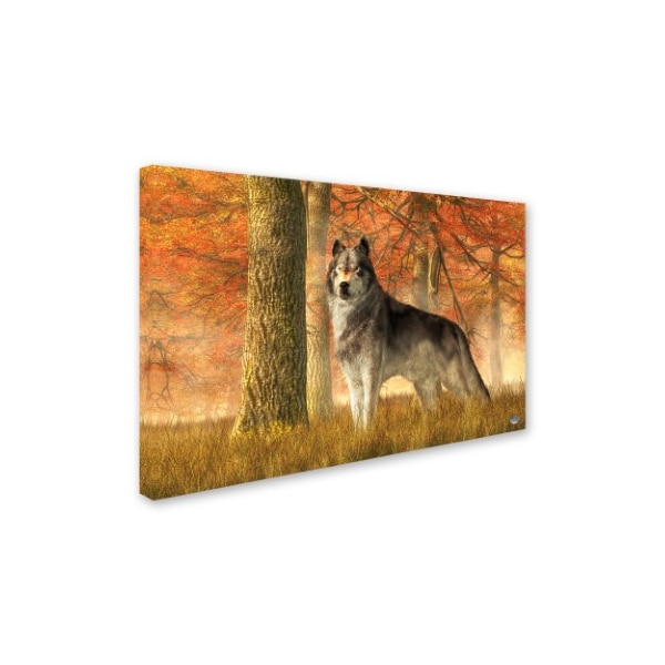 Daniel Eskridge 'A Wolf In Autumn' Canvas Art,30x47